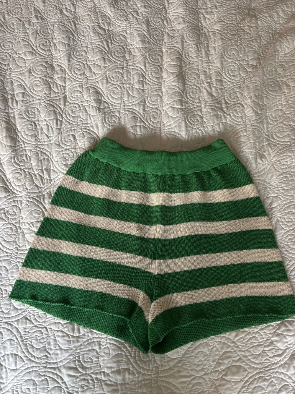 Amazon Green and Cream Striped Crewneck Sweater - Picture 3 of 7